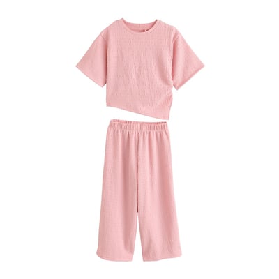 T-shirt texturé asymétrique et pantalon large NEXT