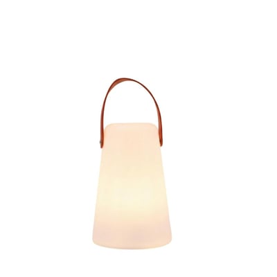 Lanterne led anse effet cuir à piles 20x14cm ORNAMI