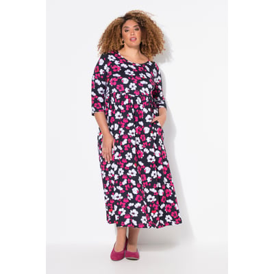 Robe en jersey à fleurs, poches ULLA POPKEN