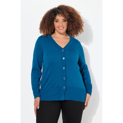 Gilet, maille fine, patte de boutonnage ULLA POPKEN