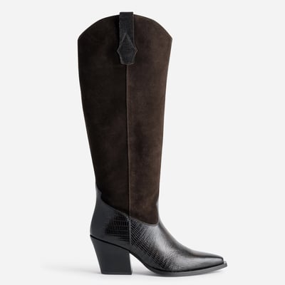 Botte À Talon en cuir TAOUBA TEXTO