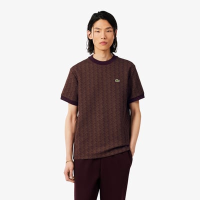 T-shirt jacquard monogramme LACOSTE