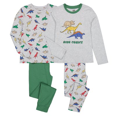 Pack of 2 Pyjamas in Dinosaur Print LA REDOUTE COLLECTIONS