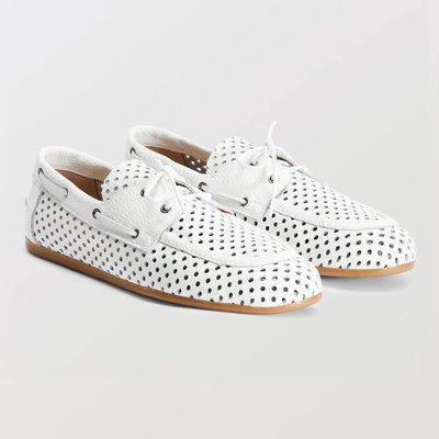 Chaussures bateau à lacets en cuir MONOPRIX