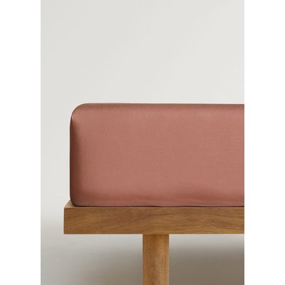 Drap-housse coton satin lavé lit 180 cm MANGO HOME