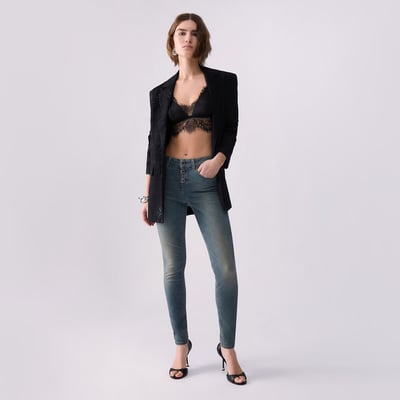 Jean skinny avec boutons travaillés LIU JO