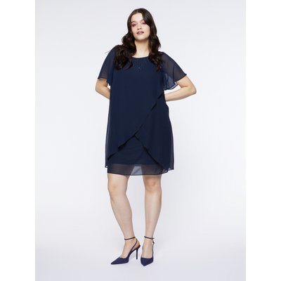 Robe élégante avec des superpositions à effet pétale dans le bas FIORELLA RUBINO