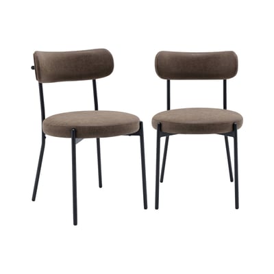 Chaise métal et simili cuir (lot de 2) LIVIA SWEEEK