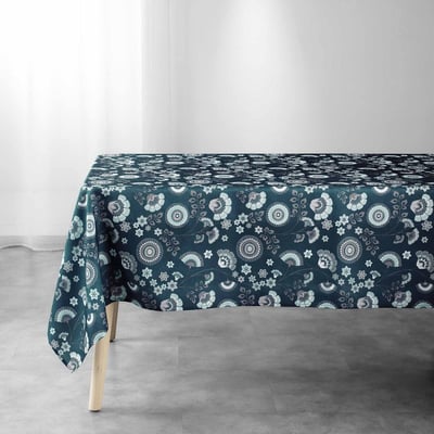 Nappe Rectangulaire 145x240  Garance Bleu DECORATIE