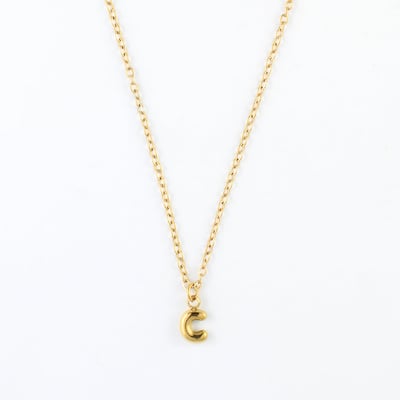 Collier à pendentif lettre C acier inoxydable BALABOOSTE