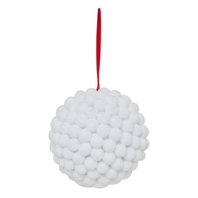 Boule de Noël en coton blanche D. 150 mm FEERIC LIGHTS & CHRISTMAS