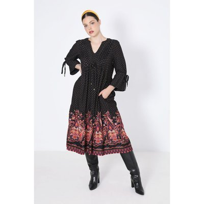 Robe longue en imprimé avec base. JEAN-MARC PHILIPPE