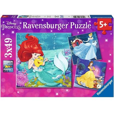 Puzzle Aventure des princesses Disney 3x49 pcs RAVENSBURGER