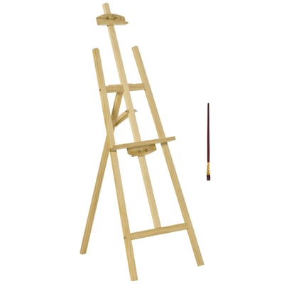 Chevalet d'artiste Bois de pin Bois naturel HOMCOM