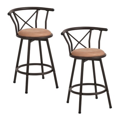 Lot de 2 tabourets de bar rotatif industriel, HAILEY MEUBLES COSY