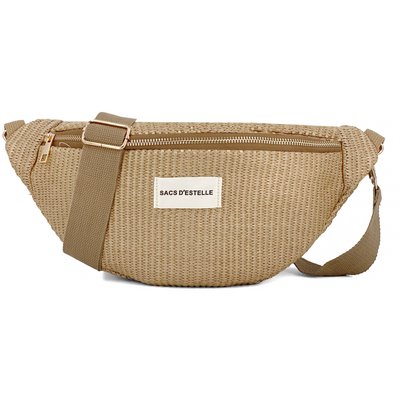 Sac à main bandoulière banane BLEU CERISE