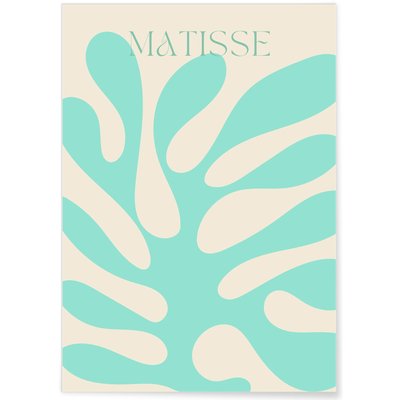 Affiche Matisse 'Feuillage Menthe' – Art abstrait organique L'AFFICHERIE