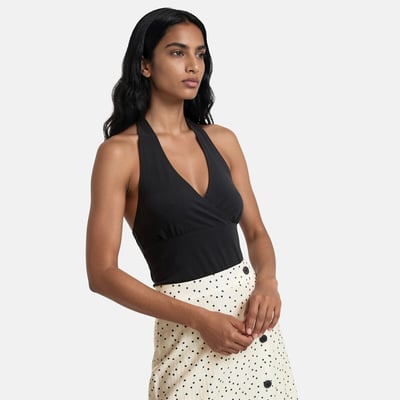 Débardeur col croisé, effet cache-cœur, en maille jersey LA REDOUTE COLLECTIONS