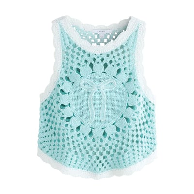 Débardeur en maille de crochet coton NEXT