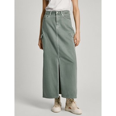 Jupe longue denim, taille haute PEPE JEANS