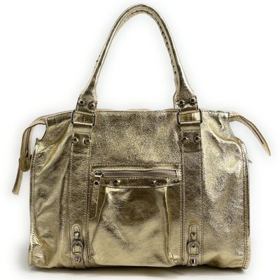 Sac à main en cuir métallisé SANDSTORM OR OH MY BAG