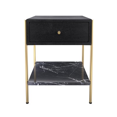 Table de chevet 1 tiroir en bois et métal - DOORI RENDEZ-VOUS DÉCO