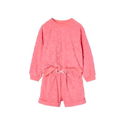 Ensemble sweat et short fleurs en éponge VERTBAUDET