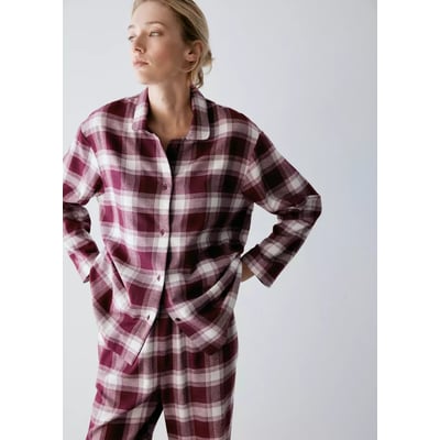 Chemise pyjama flanelle carreaux MANGO