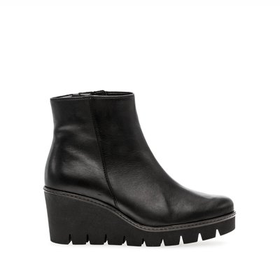 Bottines en cuir à talon compensé GABOR