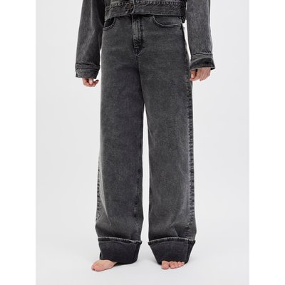 JXTOKYO WIDE FOLD HW JEANS DNM LN Jean à coupe large JJXX