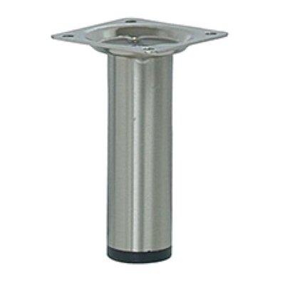 Pied Métallique Acier Brossé Cylindrique H100 Mm X D30 Mm EVOLUDIS