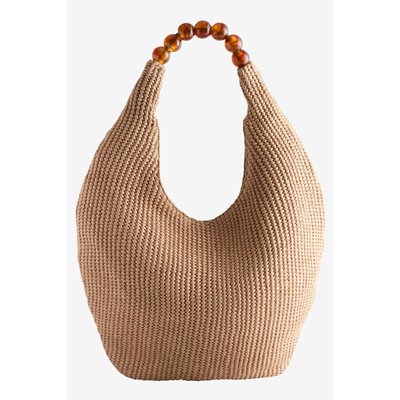 Sac à bandoulière en raphia avec boules NEXT