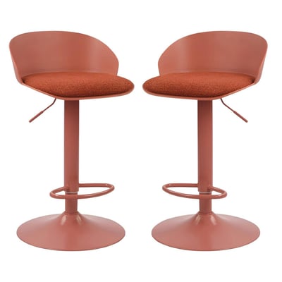 Tabouret de bar réglable, métal et tissu (lot de 2) LEEDS PIER IMPORT
