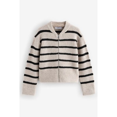Cardigan aviateur côtelé contenant NEXT