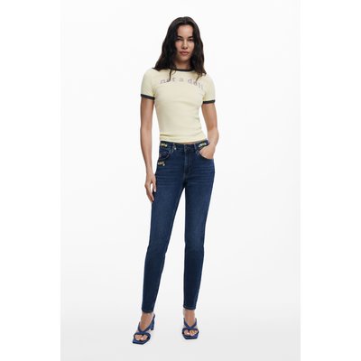 Desigual - Embroidered skinny jeans waist DESIGUAL