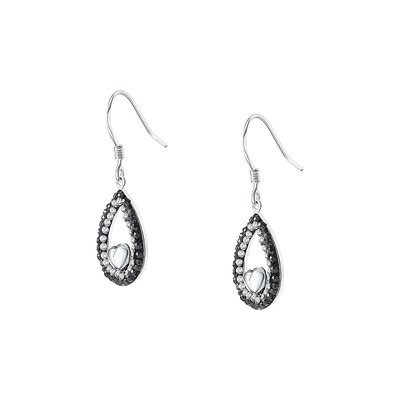 Boucles d'oreilles en argent 925 et cristal CLEOR