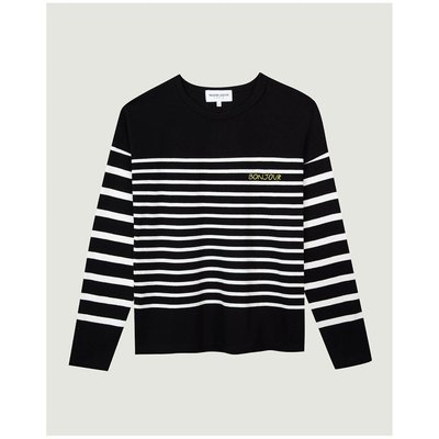 Montpar Striped T-Shirt in Organic Cotton with Long Sleeves MAISON LABICHE