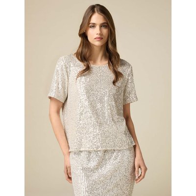 Blouse argentée femme on sale