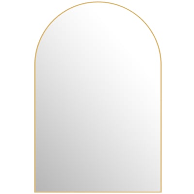 Miroir de salle de bains Verre Or HOMCOM