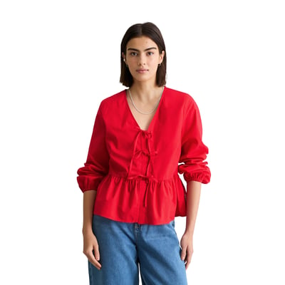 Blouse à nœuds relaxed en pur coton bio MARC O’POLO DENIM