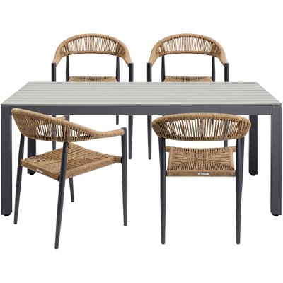 Ensemble de jardin table et 4 chaises, SORRENTO KARE DESIGN