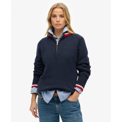 Pull à col zippé et liseré SUPERDRY