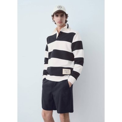 Sweat rayures col polo MANGO MAN