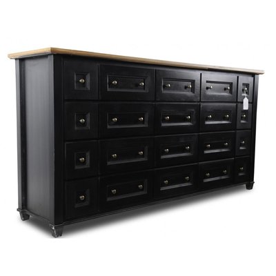 Bahut Grainetier 20 Tiroirs Bois Noir DECORATION D’AUTREFOIS