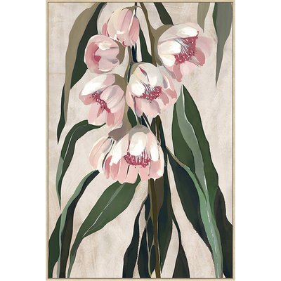 Tableau floral  et  sur toile avec cadre peint à lhuile RECOLLECTION
