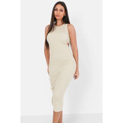 Robe fourreau beige outlet