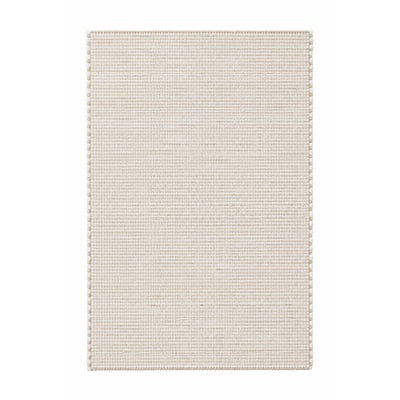 Tapis en tissus naturels tons beige et blanc 60x100 cm HANNUN