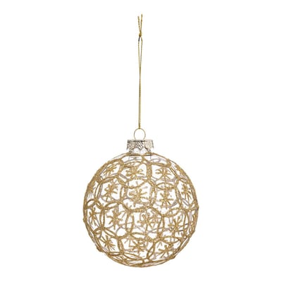 Boule ronds et étoiles 10 cm verre FEERIC LIGHTS & CHRISTMAS