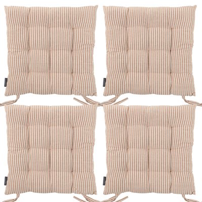 Galettes de chaise rayées en coton OSLO - Lot de 4 MAGMA HEIMTEX