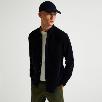 Chemise manches longues velours en coton BIO GOTS MONOPRIX